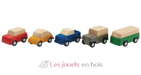 Set mit 5 kleinen Fahrzeugen PT6285 Plan Toys 3