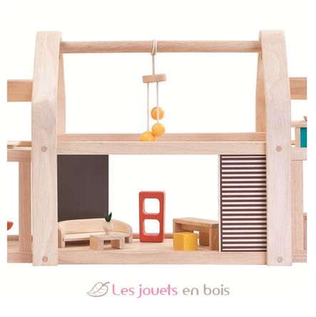 Möbliertes 3-in-1-Puppenhaus PT7611 Plan Toys 11