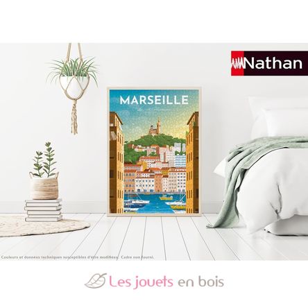Puzzle Marseille-Plakat 1000 Teile NA12002003 Nathan 4