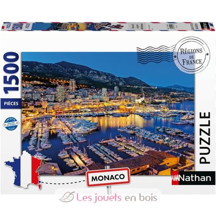Puzzle Eine Nacht im Hafen von Monaco 1500 Teile NA12002012 Nathan 1