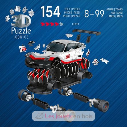 Porsche 911 GT3 Cup 3D-Puzzle, 108 Teile RAV12008039 Ravensburger 2