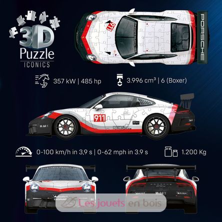 Porsche 911 GT3 Cup 3D-Puzzle, 108 Teile RAV12008039 Ravensburger 7