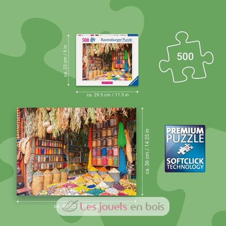 Puzzle Gewürzmarkt in Marokko 500 Teile RAV12001816 Ravensburger 3