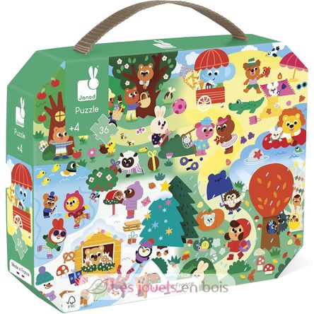 Puzzle Die vier Jahreszeiten 36 Teile J02390 Janod 1