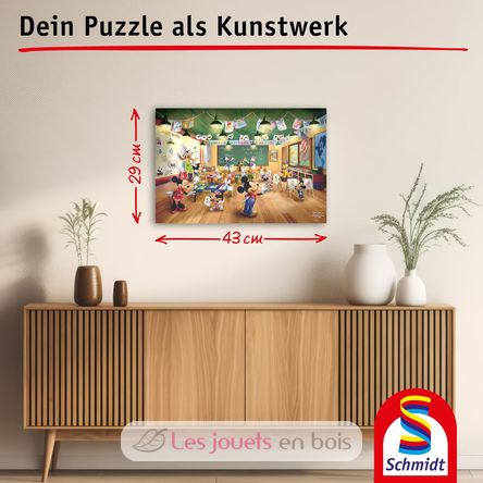 Puzzle Mickey und Minnie Schulhaus 200 Teile S-56599 Schmidt Spiele 2