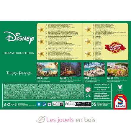 Puzzle Mickey und Minnie Schulhaus 200 Teile S-56599 Schmidt Spiele 3