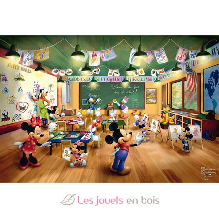 Puzzle Mickey und Minnie Schulhaus 200 Teile S-56599 Schmidt Spiele 1