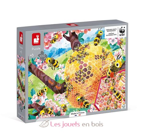 100-teiliges Puzzle Das Leben der Bienen J08627 Janod 2