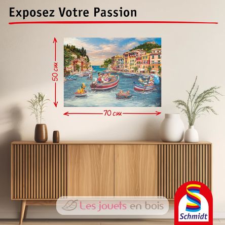 Puzzle Mickey und Minnie in Italien 1000 Teile S-58053 Schmidt Spiele 3