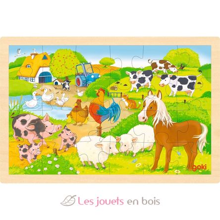 Einlegepuzzle Bauernhof und Zoo GK57302 Goki 2
