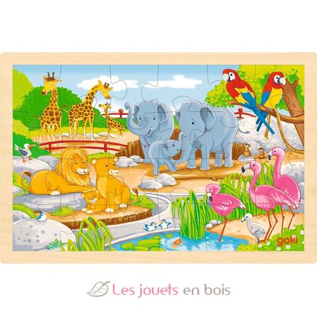 Einlegepuzzle Bauernhof und Zoo GK57302 Goki 1