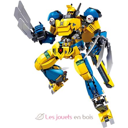 Roboter Super PR Mecha gelb blau SL-M38-B1298 Sluban 2