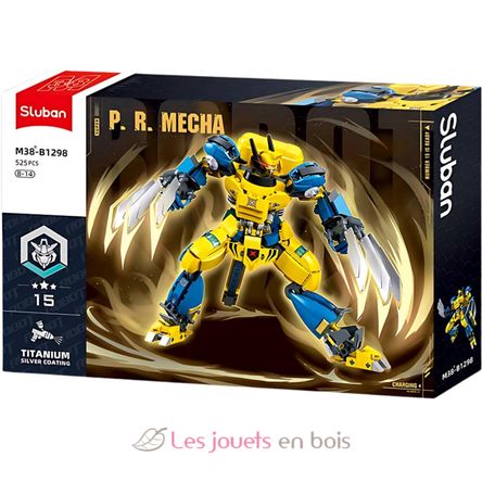 Roboter Super PR Mecha gelb blau SL-M38-B1298 Sluban 1