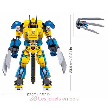 Roboter Super PR Mecha gelb blau SL-M38-B1298 Sluban 3