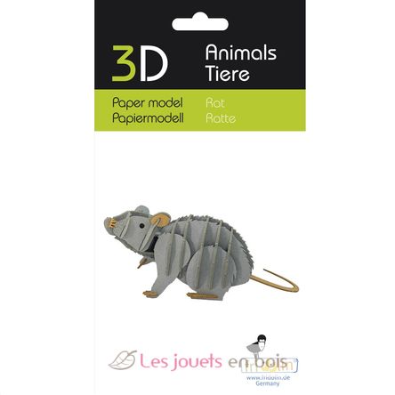 3D Papiermodell - Ratte FRI-11760 Fridolin 2