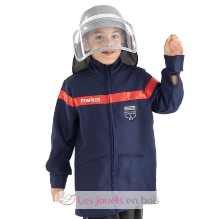 Feuerwehrjacke und Helm, 5-8 Jahre R159972 Rubies 1