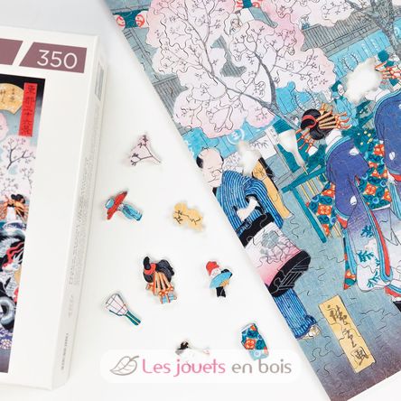 Naka-Straße in Yoshiwara von Hiroshige A1331-350 Puzzle Michele Wilson 3