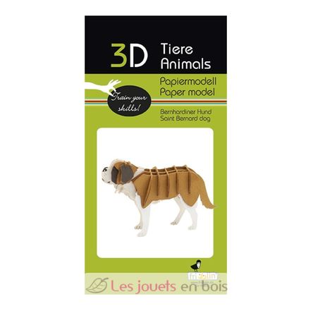 3D Papiermodell - Bernhardiner Hund FRI-11716 Fridolin 2