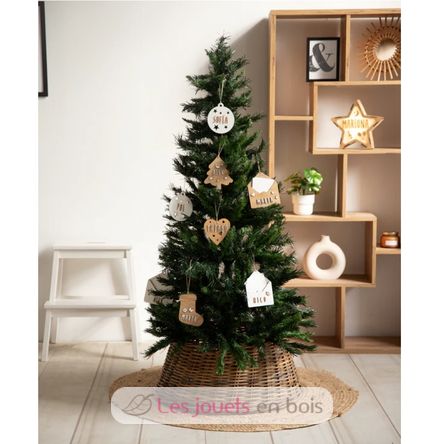 Personalisierbarer Weihnachtsschmuck mit Hund weiß VI-BN21 Vintiun 4