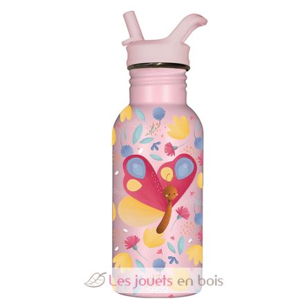 Edelstahlflasche 500 ml Twirly der Schmetterling SJ-SB3062 Sassi Junior 1
