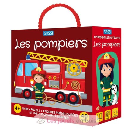 Buch und Puzzle Die Feuerwehrleute SJ-304321 Sassi Junior 1