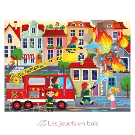 Buch und Puzzle Die Feuerwehrleute SJ-304321 Sassi Junior 3