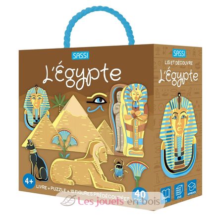 Buch und Puzzle Ägypten SJ-313736 Sassi Junior 1