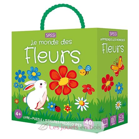 Buch und Puzzle Die Blumen SJ-313798 Sassi Junior 1