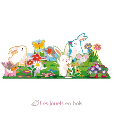 Buch und Puzzle Die Blumen SJ-313798 Sassi Junior 2