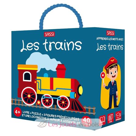 Buch und Puzzle Die Züge SJ-329119 Sassi Junior 1