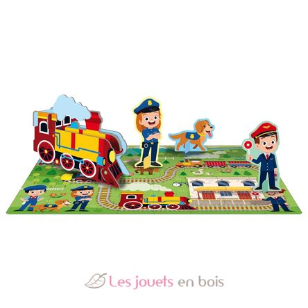 Buch und Puzzle Die Züge SJ-329119 Sassi Junior 2