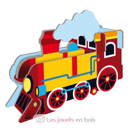 Buch und Puzzle Die Züge SJ-329119 Sassi Junior 4