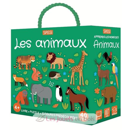 Buch und Puzzle Die Tiere SJ-355361 Sassi Junior 1