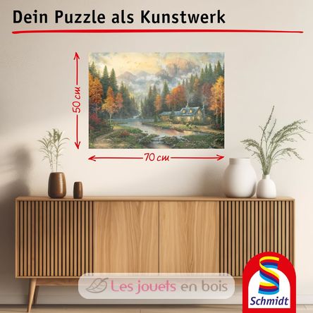 Puzzle Herbstabend am See 1000 Teile S-58784 Schmidt Spiele 3