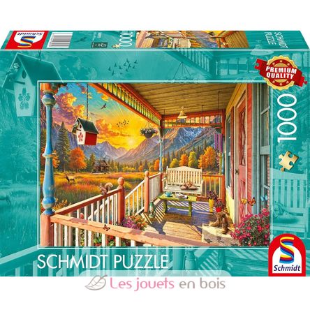 Puzzle Bergland-Veranda 1000 Teile S-58893 Schmidt Spiele 1