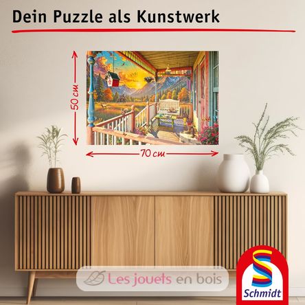 Puzzle Bergland-Veranda 1000 Teile S-58893 Schmidt Spiele 5