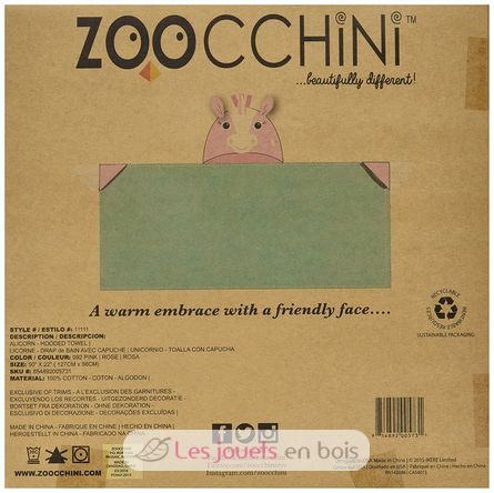 Kinder Kapuzen-Handtuch Allie das Alicorn ZOO-122-001-012 Zoocchini 5