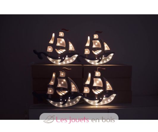 Schiff-Nachtlampe blau LL029-360 Little Lights 10