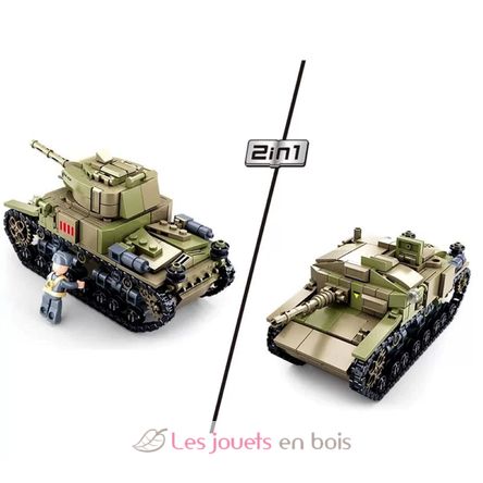 Army WWII - Italienischer Panzer 2-in-1 SL-M38-B0711 Sluban 3