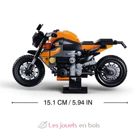 Model Bricks - Oranges Motorrad SL-M38-B1130 Sluban 4