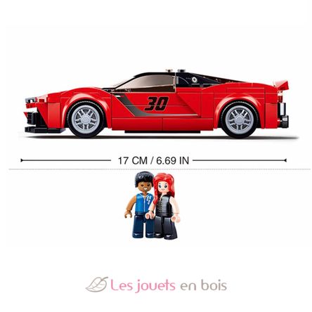 Model Bricks - Roter italienischer Supersportwagen SL-M38-B0955 Sluban 5