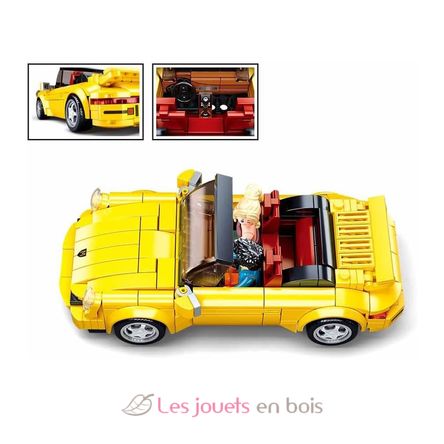 Model Bricks - Deutscher Sportwagen gelb SL-M38-B1097 Sluban 4