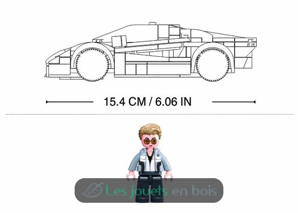 Model Bricks - Orangefarbener Sportwagen SL-M38-B1127 Sluban 5