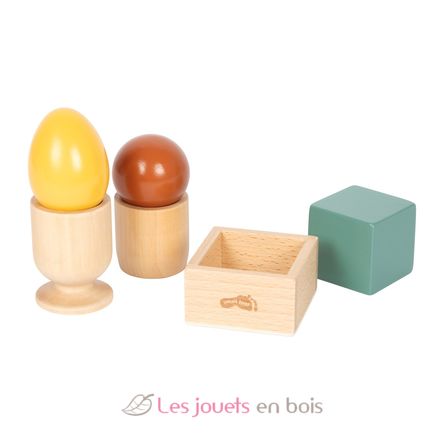 Montessori Sortierspiel mit Kugel, Würfel und Ei LE12925 Small Foot company 1