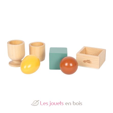 Montessori Sortierspiel mit Kugel, Würfel und Ei LE12925 Small Foot company 3