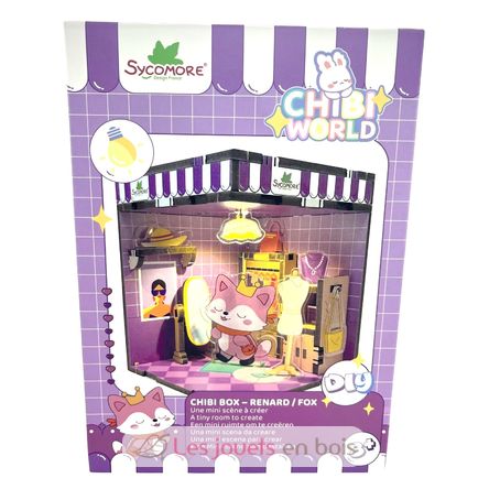 Mini-Szene zum Gestalten Chibi Box Katze SYCREA090 Sycomore 1