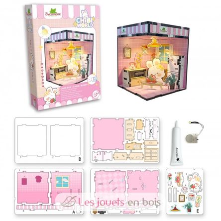 Mini-Szene zum Gestalten Chibi Box Bunny SYCREA089 Sycomore 2