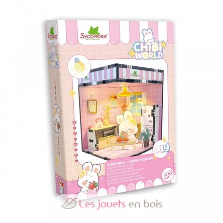 Mini-Szene zum Gestalten Chibi Box Bunny SYCREA089 Sycomore 1
