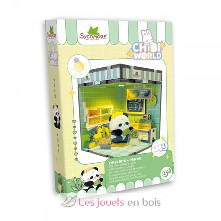 Mini-Szene zum Gestalten Chibi Box Panda SYCREA091 Sycomore 1