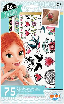 75 auswaschbare Tattoos Bunt BUK-TA003 Buki France 2